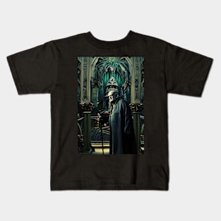 Aleister Crowley The Great Beast of Thelema in a Dark Magickal Palace Digital Art Kids T-Shirt